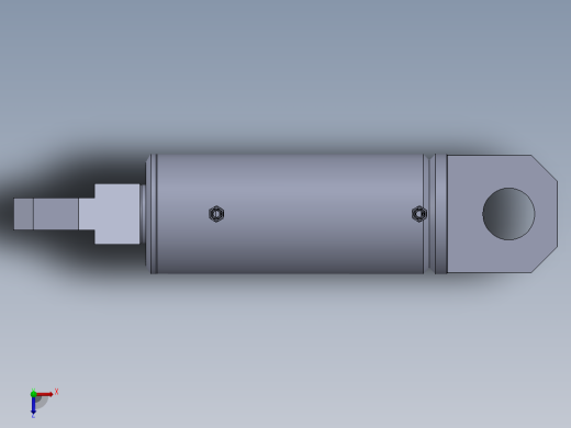 高压液压缸（带前后眼）160x90x246 mm俯视缩略图