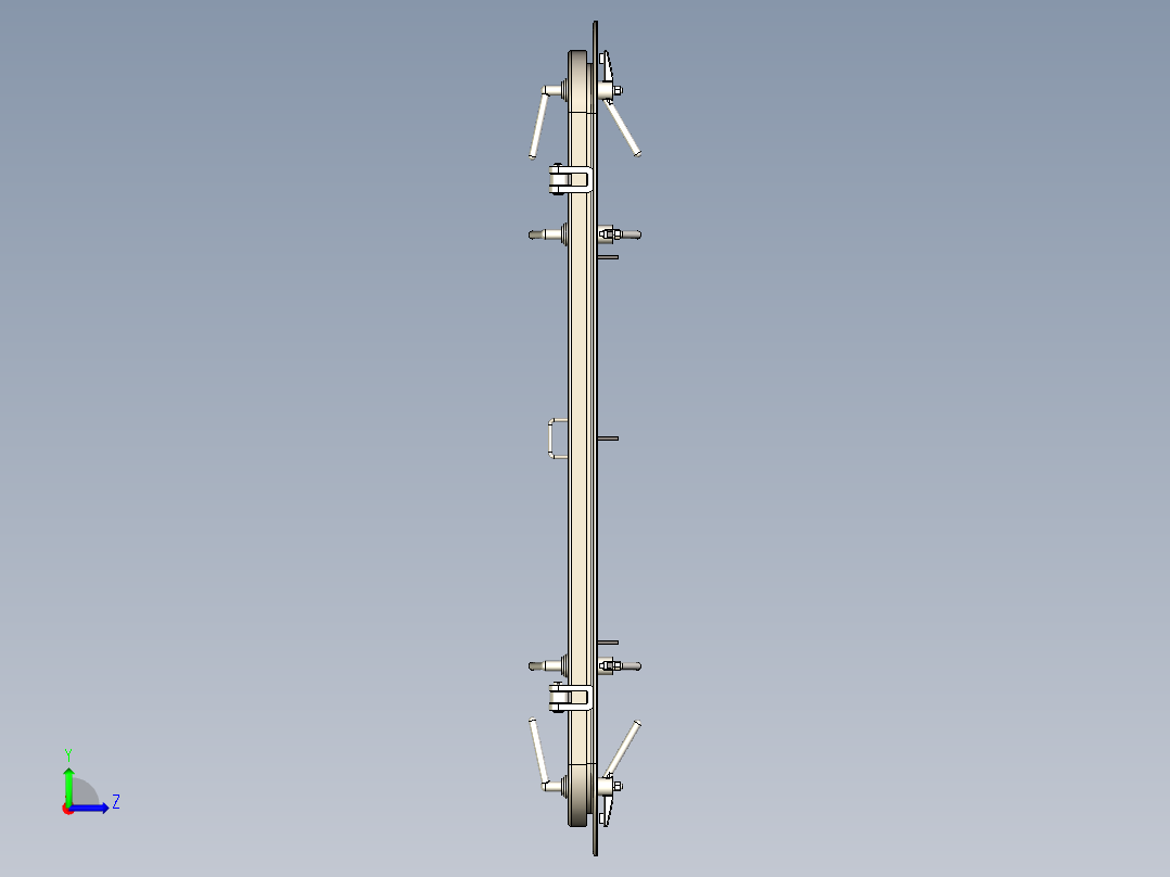 船用风雨密单扇钢质门-1675-AY左视图