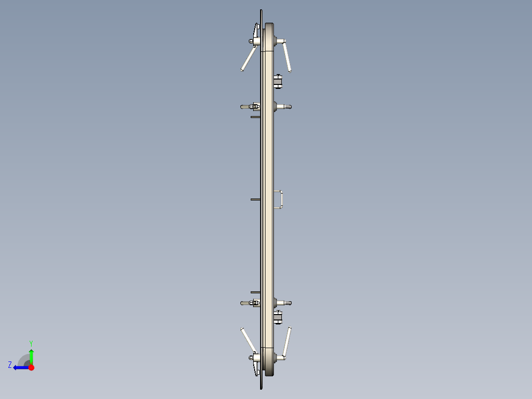 船用风雨密单扇钢质门-1675-AY右视图