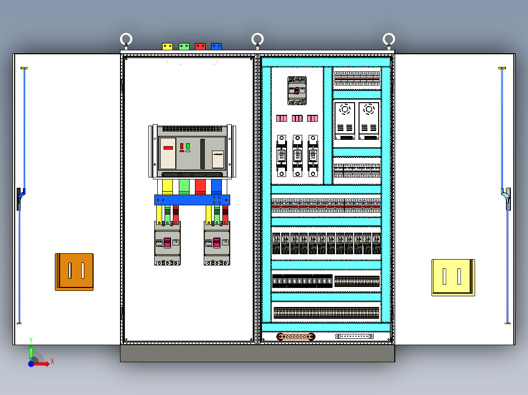 万能式断路器风机消防控制柜前视图