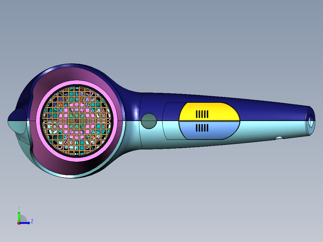 吹风机3D模型左视图