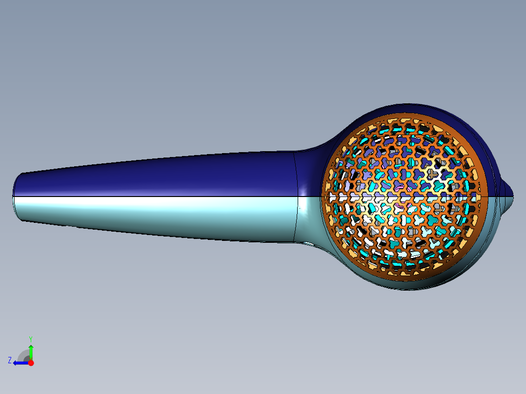 吹风机3D模型右视图