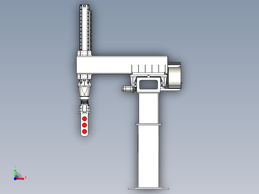 物料的门架式分家机构前视图