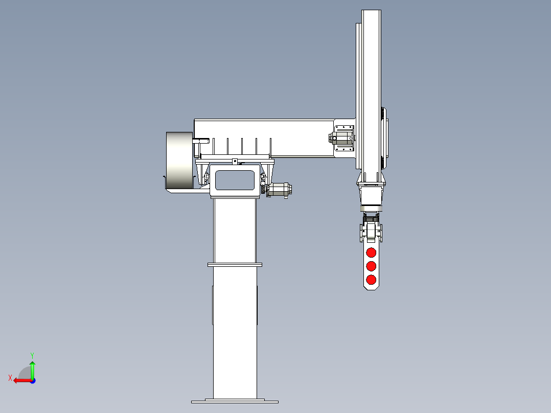 物料的门架式分家机构后视图
