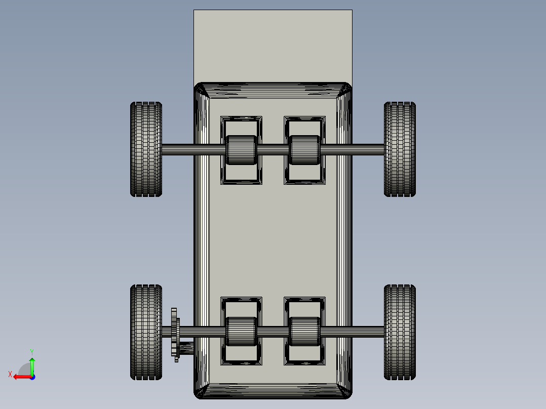 A3003997-金属运输车辆后视图