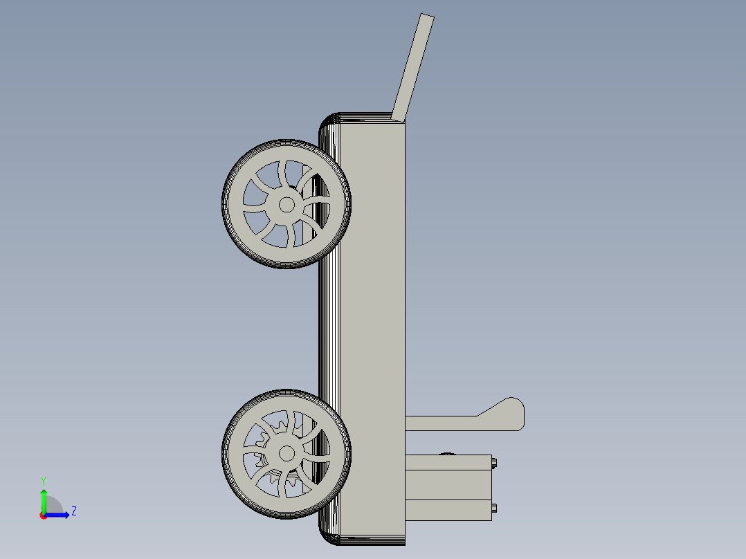 A3003997-金属运输车辆左视图
