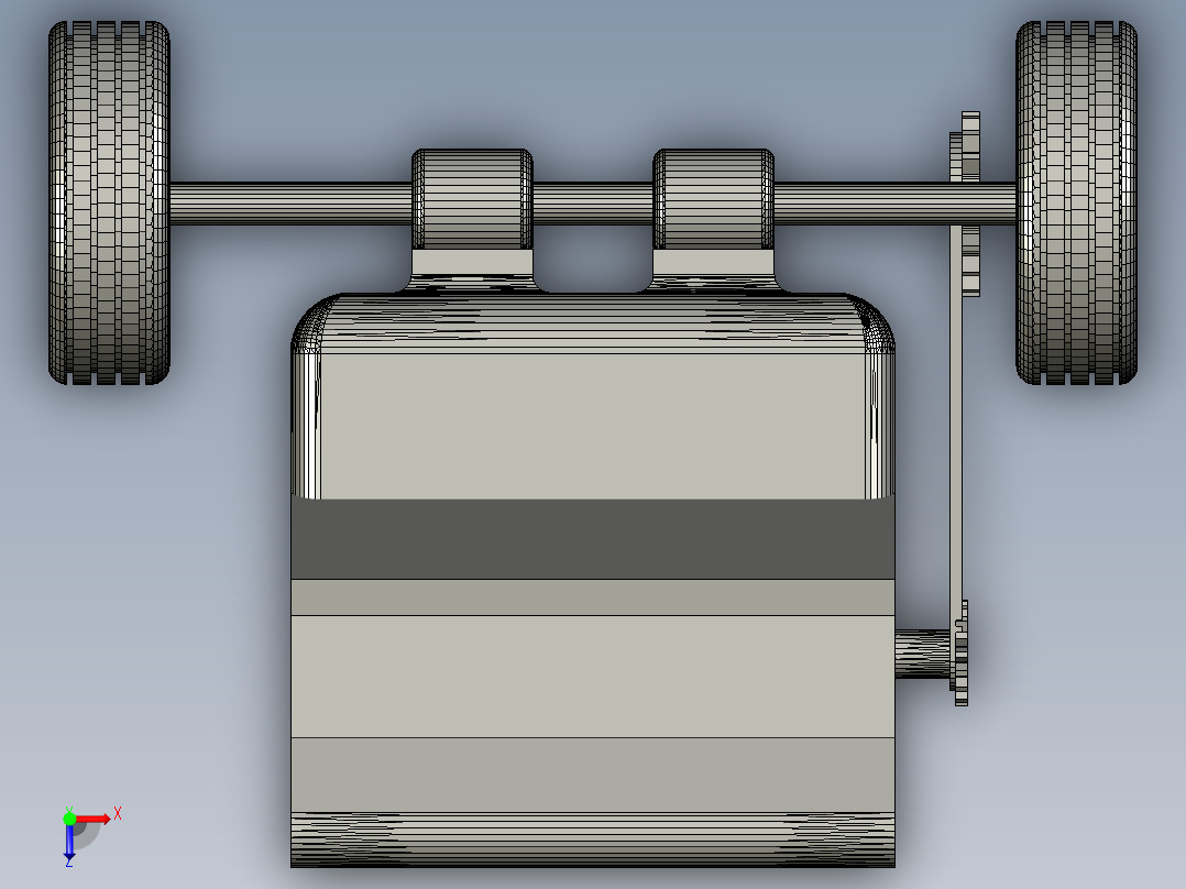 A3003997-金属运输车辆俯视图