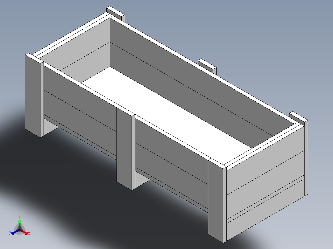 木箱正等轴测图