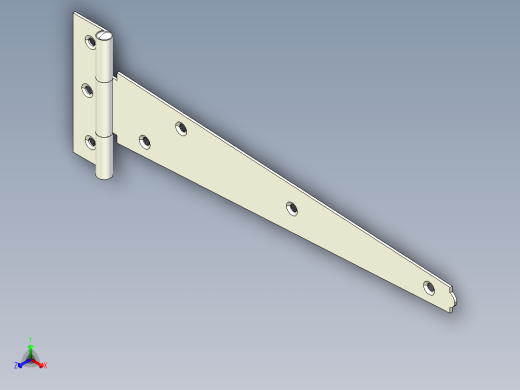 B3004489-钢中号T形铰链 250毫米