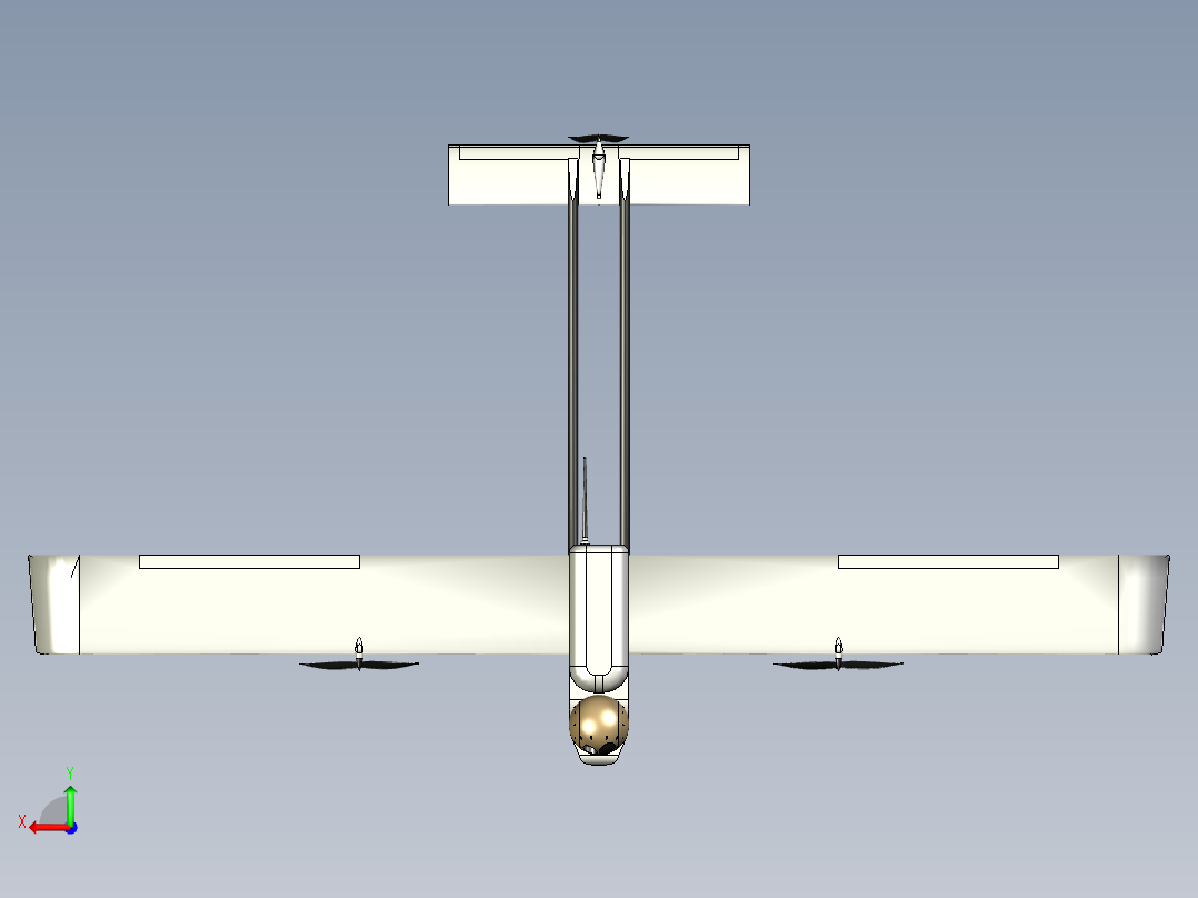 用于监视的垂直起降无人机后视图