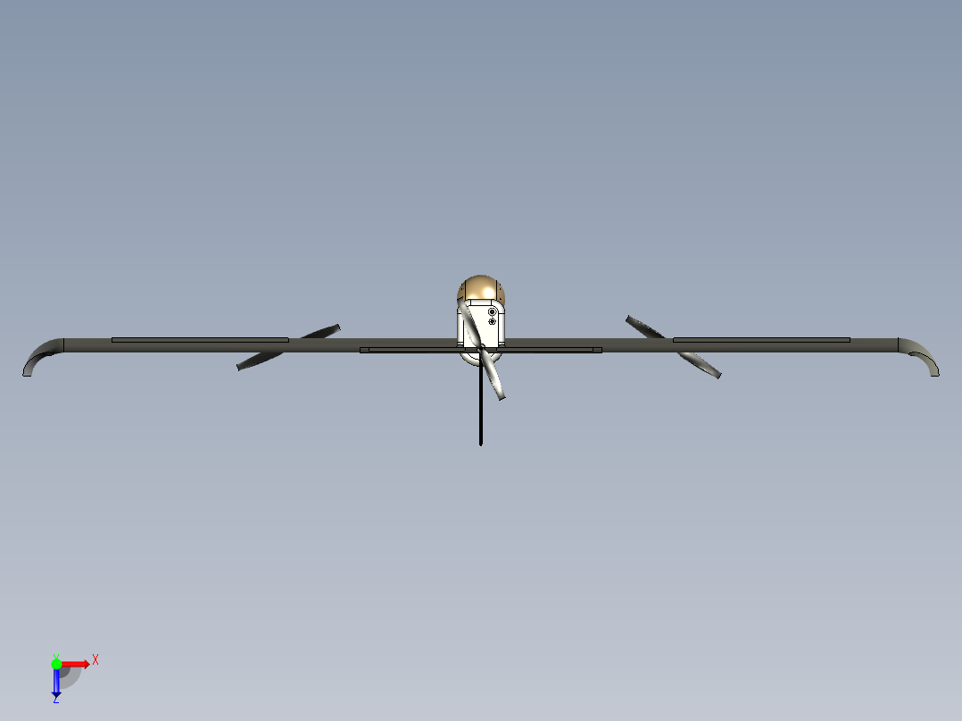 用于监视的垂直起降无人机俯视图