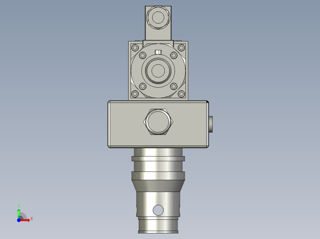 比例插装式节流阀(BCL90)BCY-25比例插装式溢流阀前视图