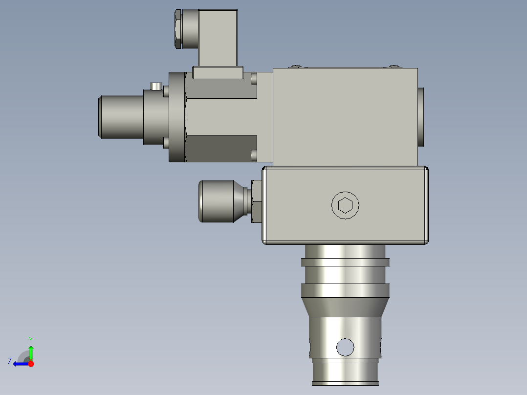 比例插装式节流阀(BCL90)BCY-25比例插装式溢流阀右视图