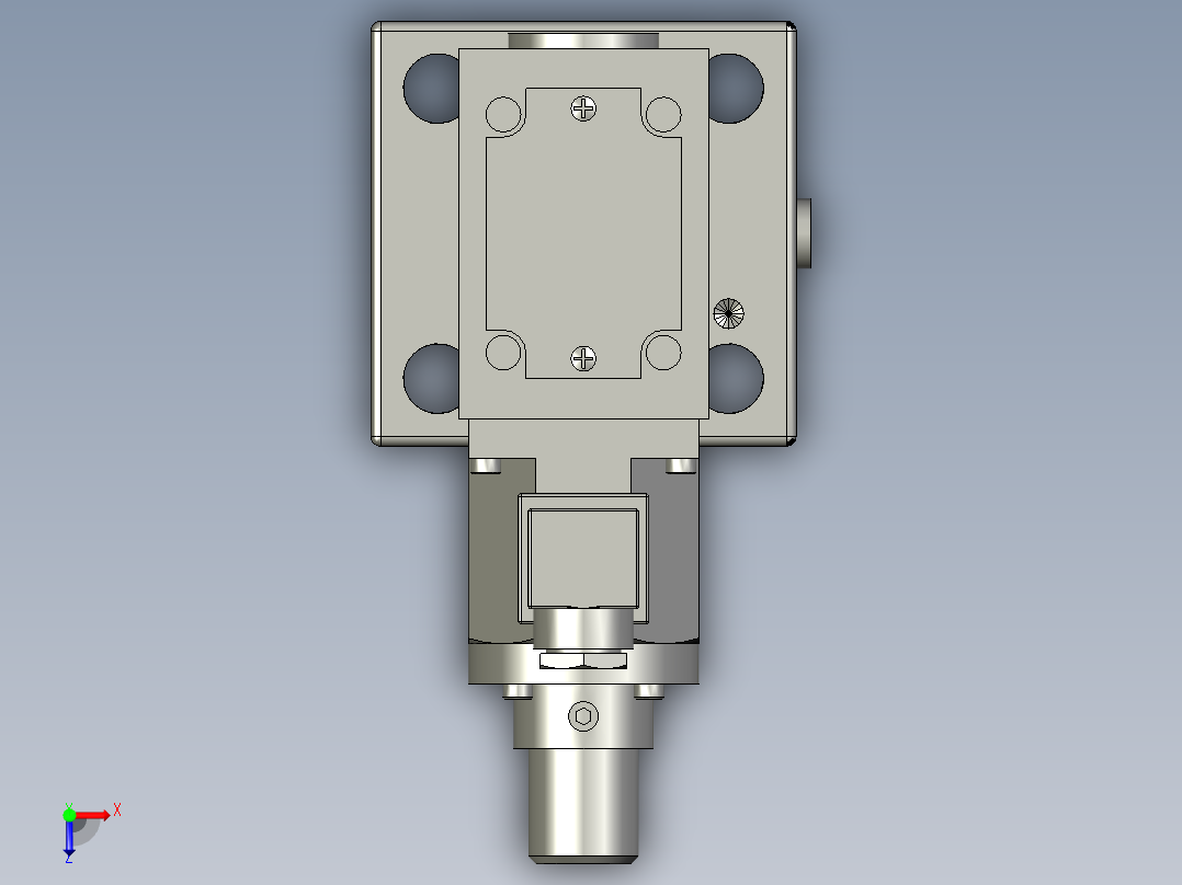 比例插装式节流阀(BCL90)BCY-25比例插装式溢流阀俯视图