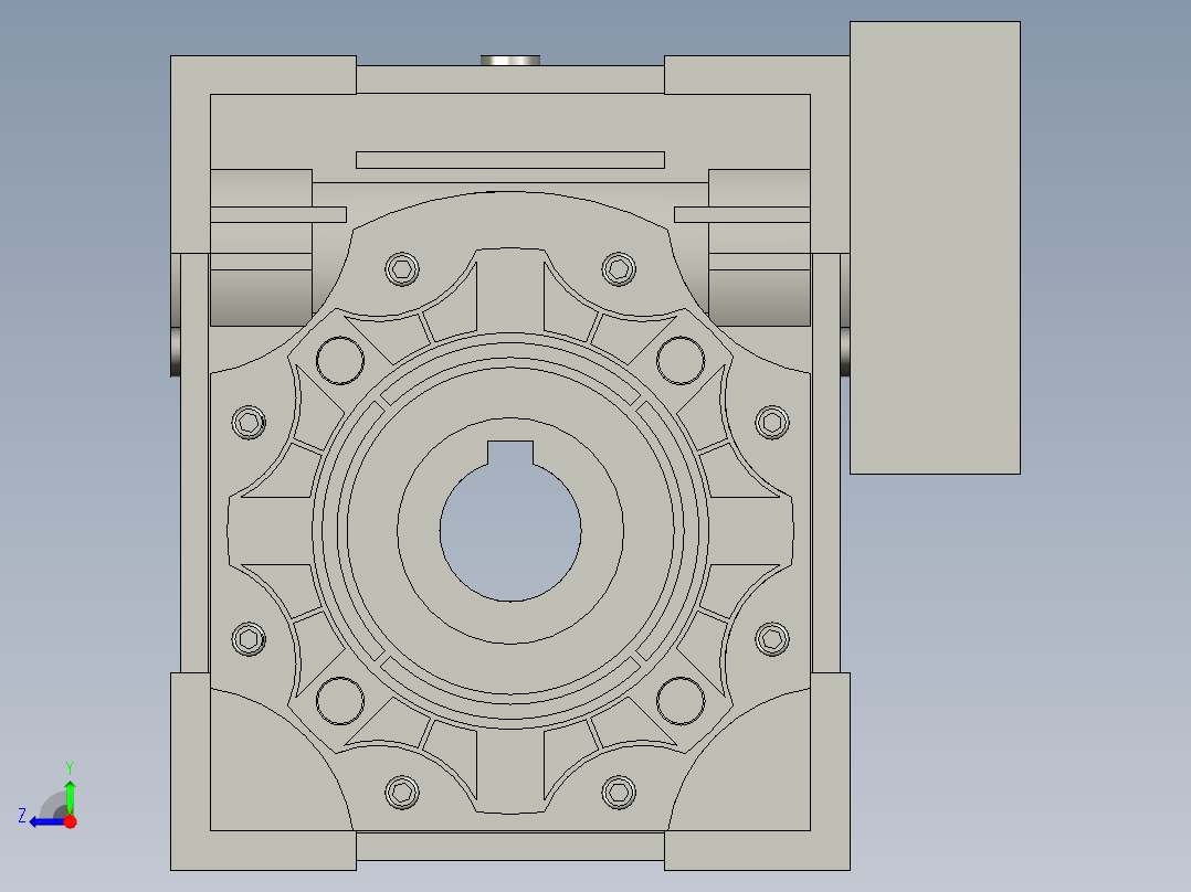 NMRV050-40B3-63B5_减速机_050右视图