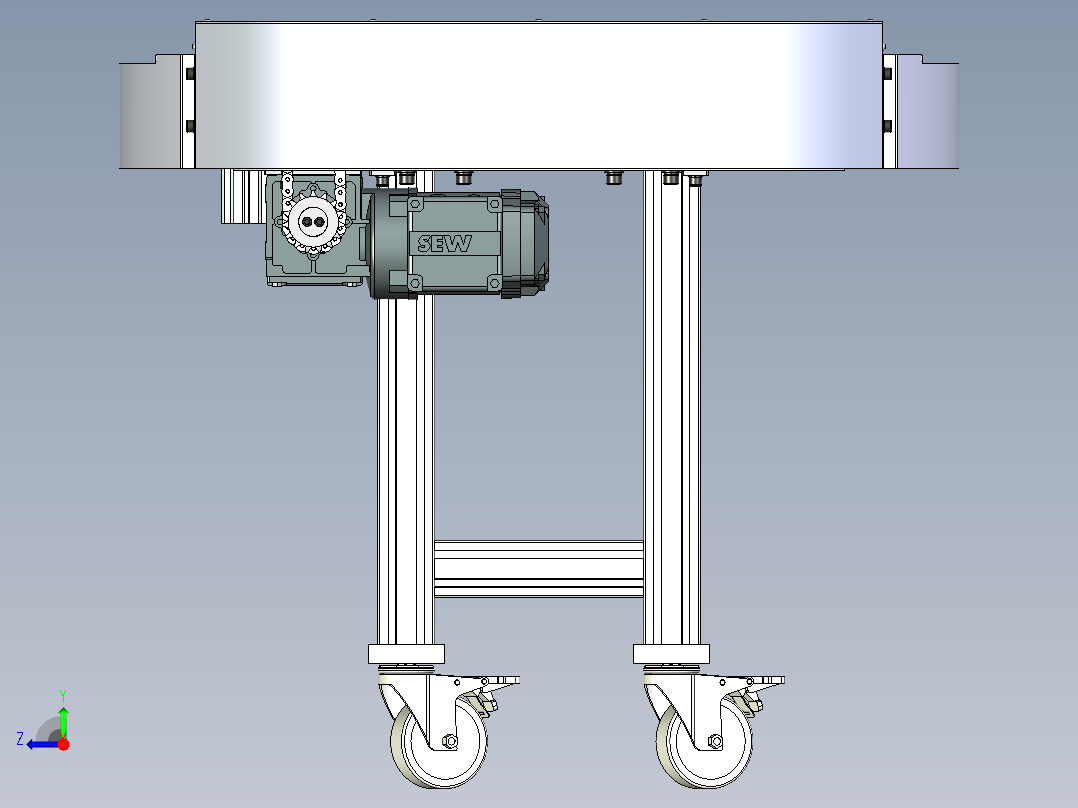 钣金输送机右视图