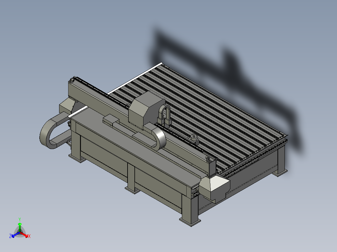 工艺多头雕刻机仿古家具门板浮雕雕花主视图