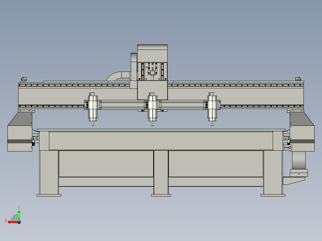 工艺多头雕刻机仿古家具门板浮雕雕花后视图