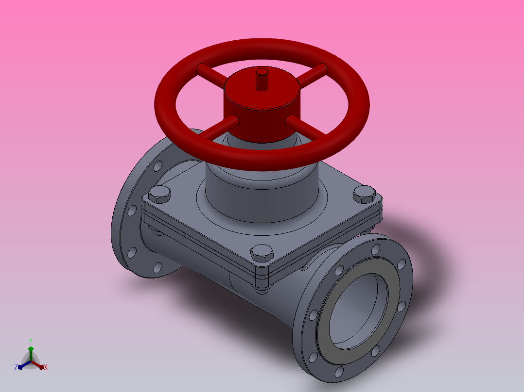 隔膜阀[隔膜阀]通径125mm主视图