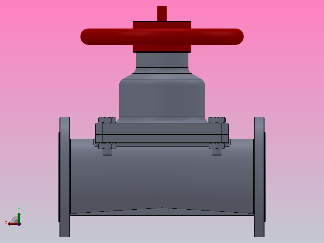 隔膜阀[隔膜阀]通径125mm后视图