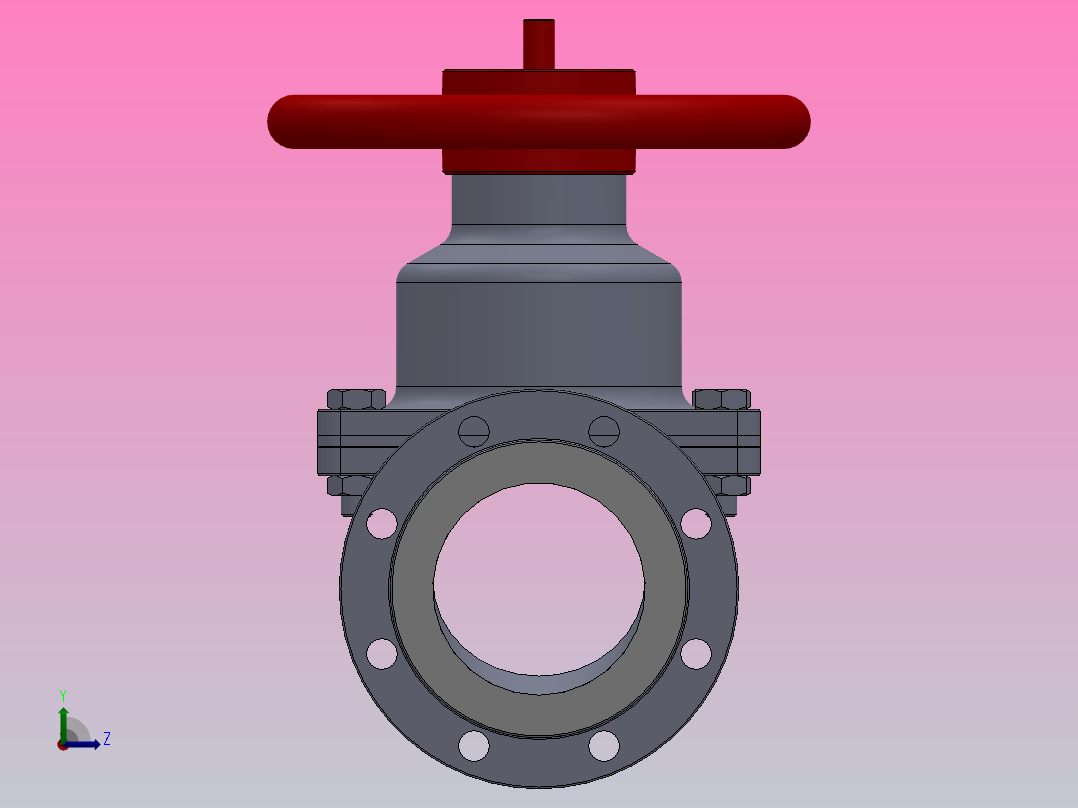 隔膜阀[隔膜阀]通径125mm左视图