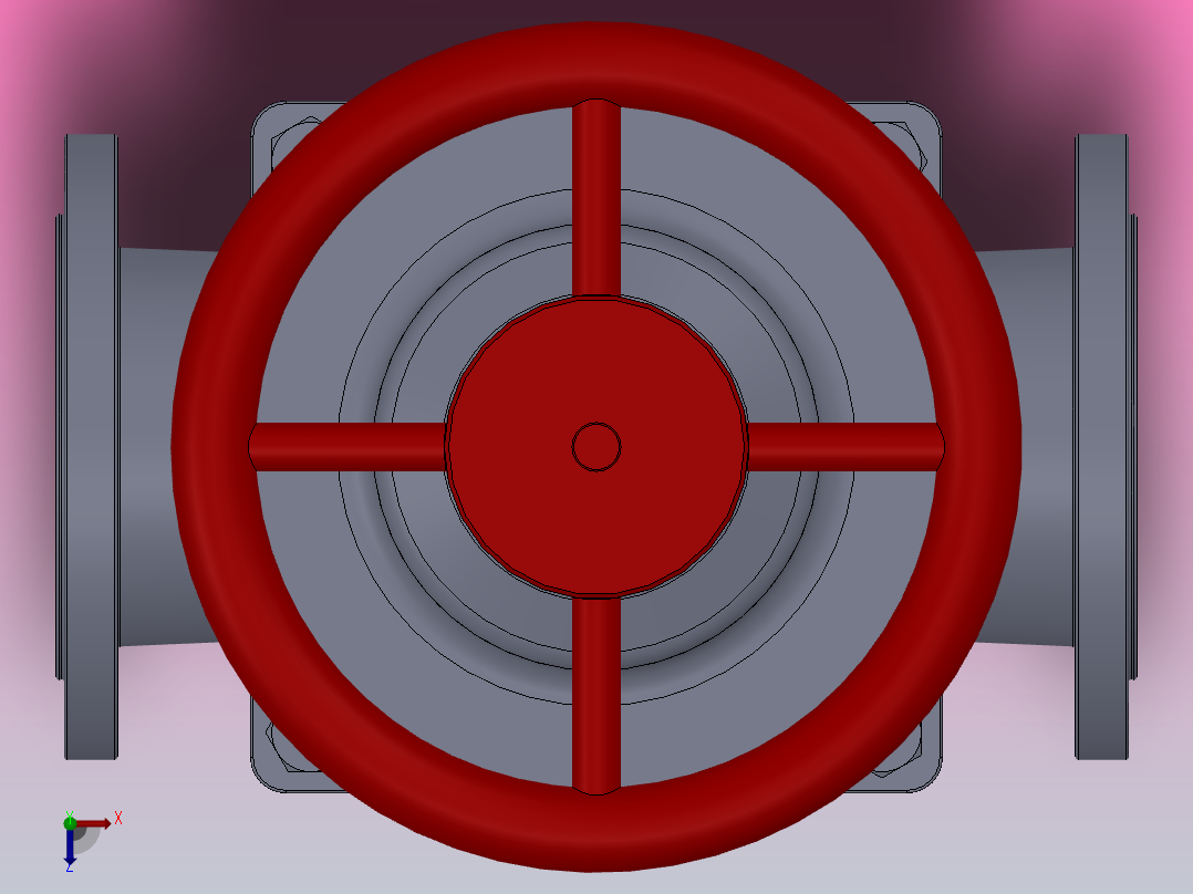 隔膜阀[隔膜阀]通径125mm俯视图