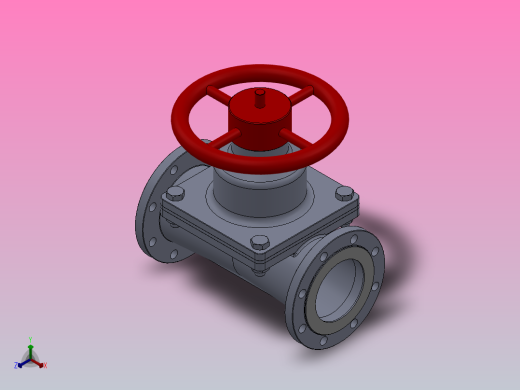 隔膜阀[隔膜阀]通径125mm正等轴测缩略图
