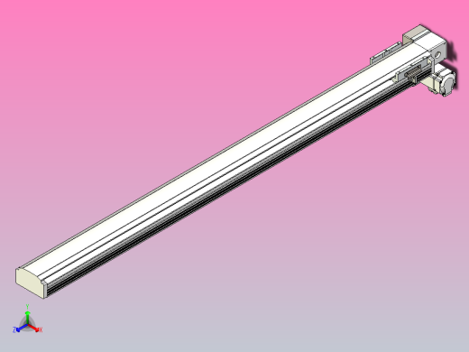 皮带直线轴半封闭可选导轨TPA-HNB-105D-90-L1250-RP-C-P20-N3正等轴测缩略图