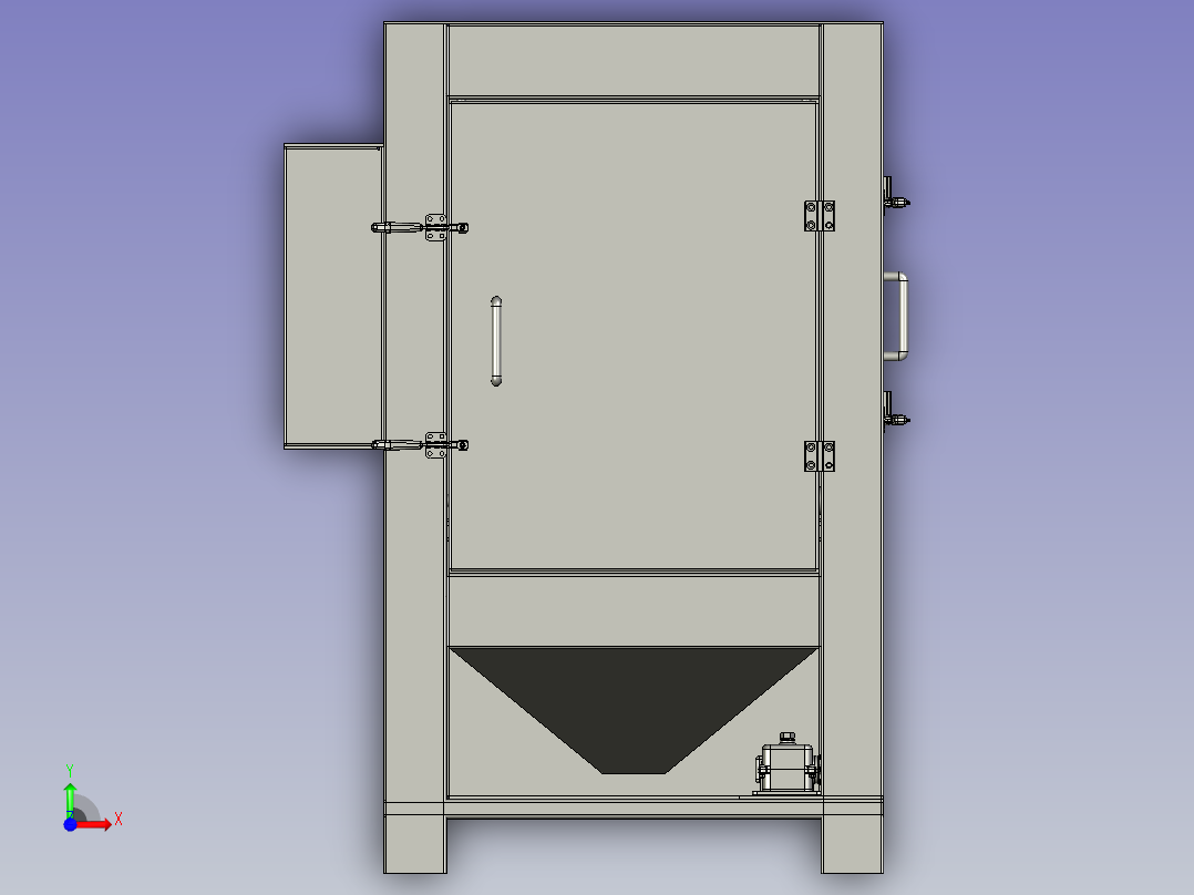 湿式自动喷砂机前视图