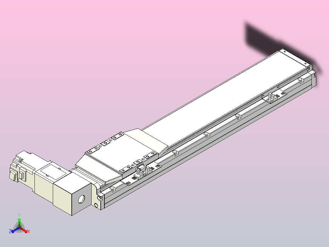 机器人皮带驱动直线轴TPA-GCB-120-P70-L400-DR-M20-N3主视图