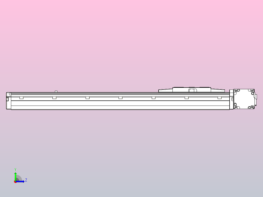 机器人皮带驱动直线轴TPA-GCB-120-P70-L400-DR-M20-N3左视图