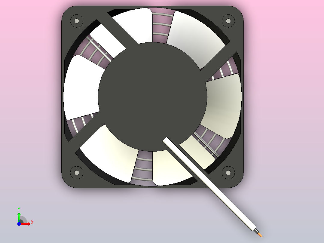 电子设备用微型风扇60x60mm前视图