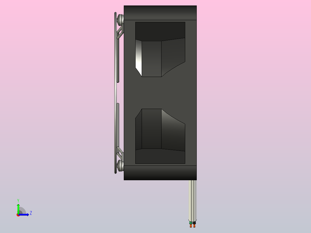 电子设备用微型风扇60x60mm左视图