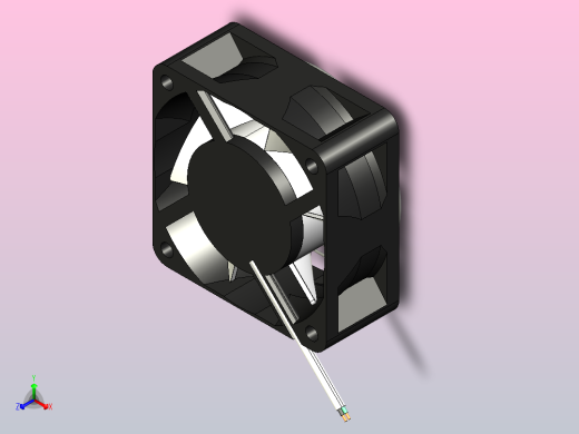 电子设备用微型风扇60x60mm正等轴测缩略图