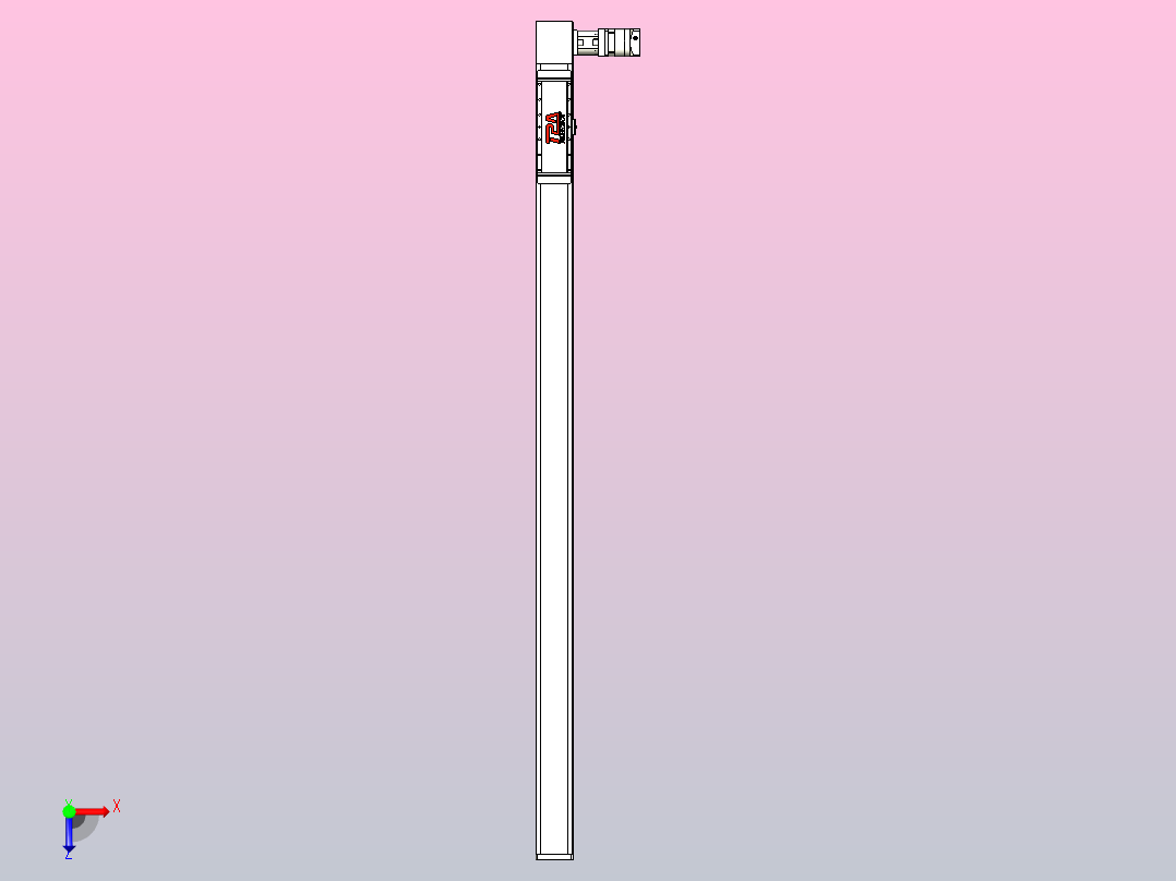 伺服电机集成皮带传动直线执行器TPA-OCB-120-224-L2050-DL-J90-N3俯视图