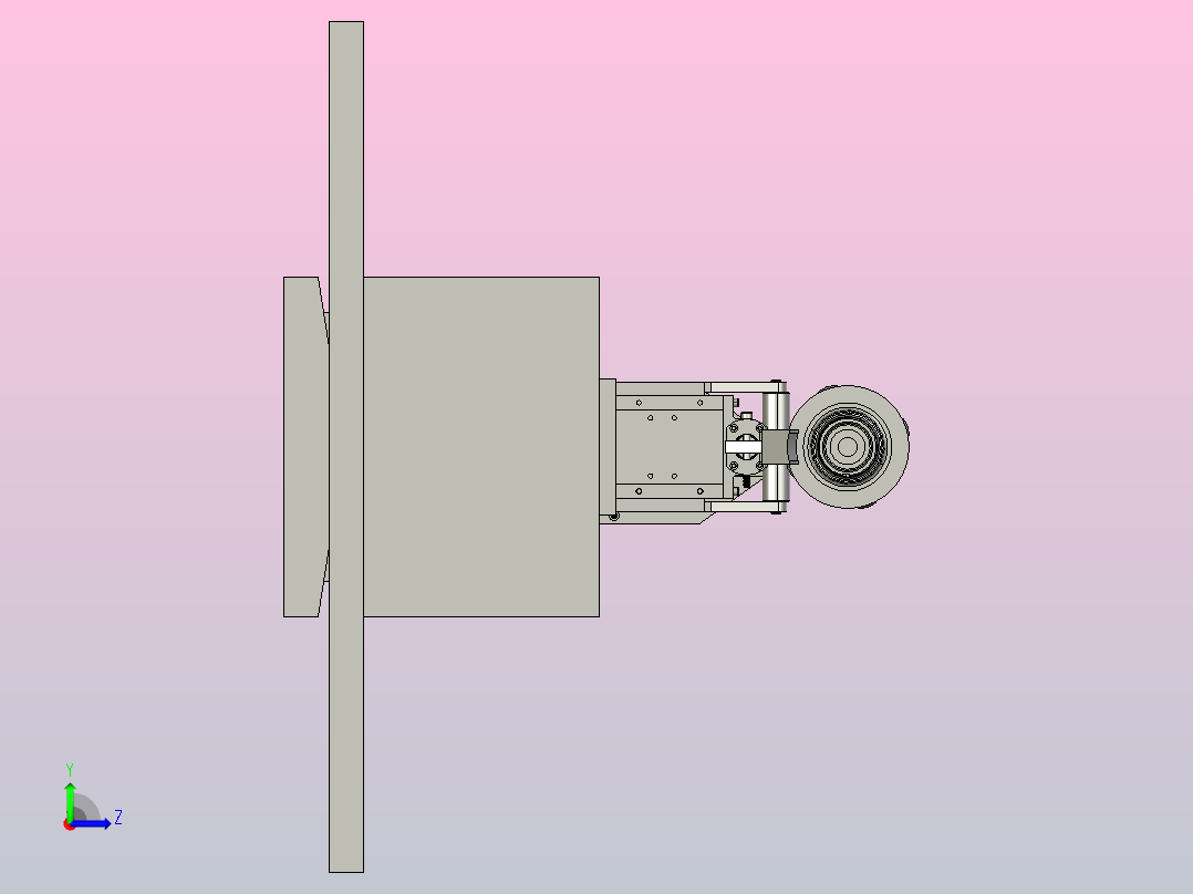轴管自动分中左视图
