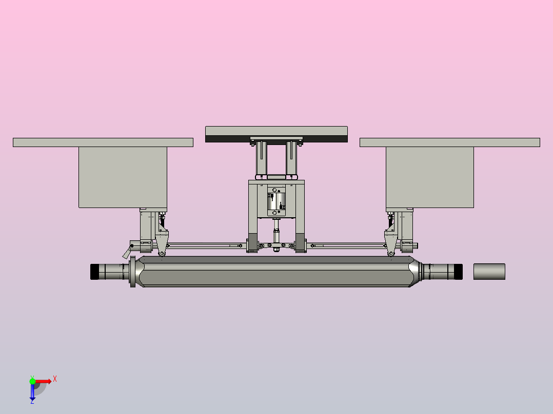 轴管自动分中俯视图