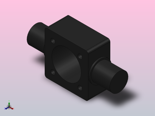 TA前铰轴[40]气缸附件正等轴测缩略图