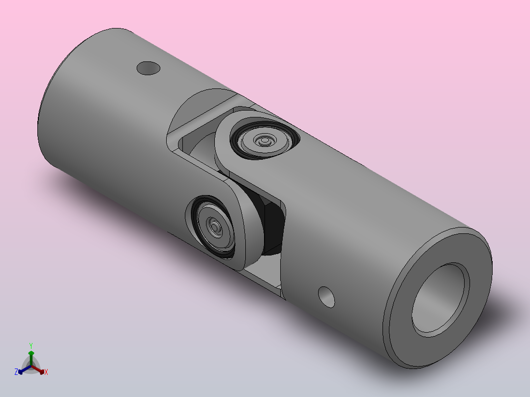 万向联轴器WXD3-PB-Φ12／ΦWX,WXD型小型十字轴万向联轴器主视图