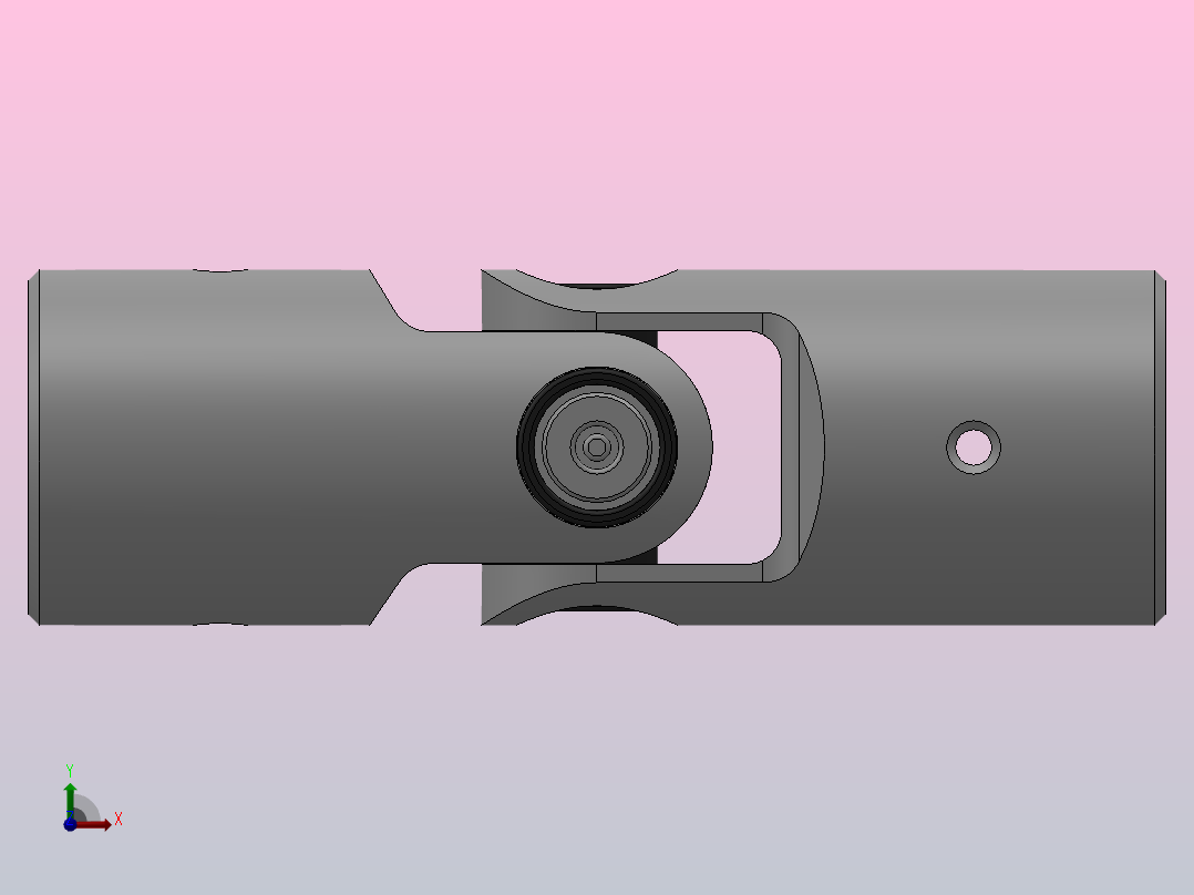万向联轴器WXD3-PB-Φ12／ΦWX,WXD型小型十字轴万向联轴器前视图