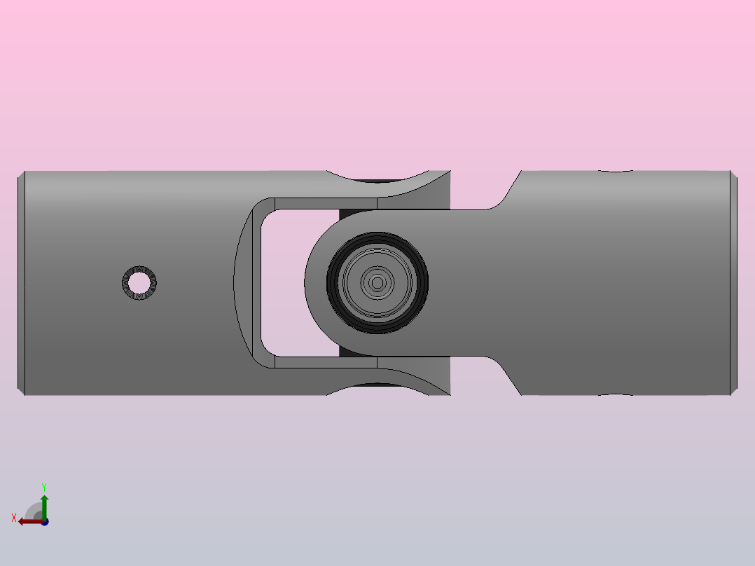 万向联轴器WXD3-PB-Φ12／ΦWX,WXD型小型十字轴万向联轴器后视图