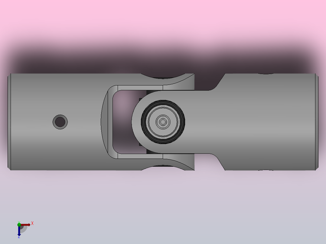 万向联轴器WXD3-PB-Φ12／ΦWX,WXD型小型十字轴万向联轴器俯视图