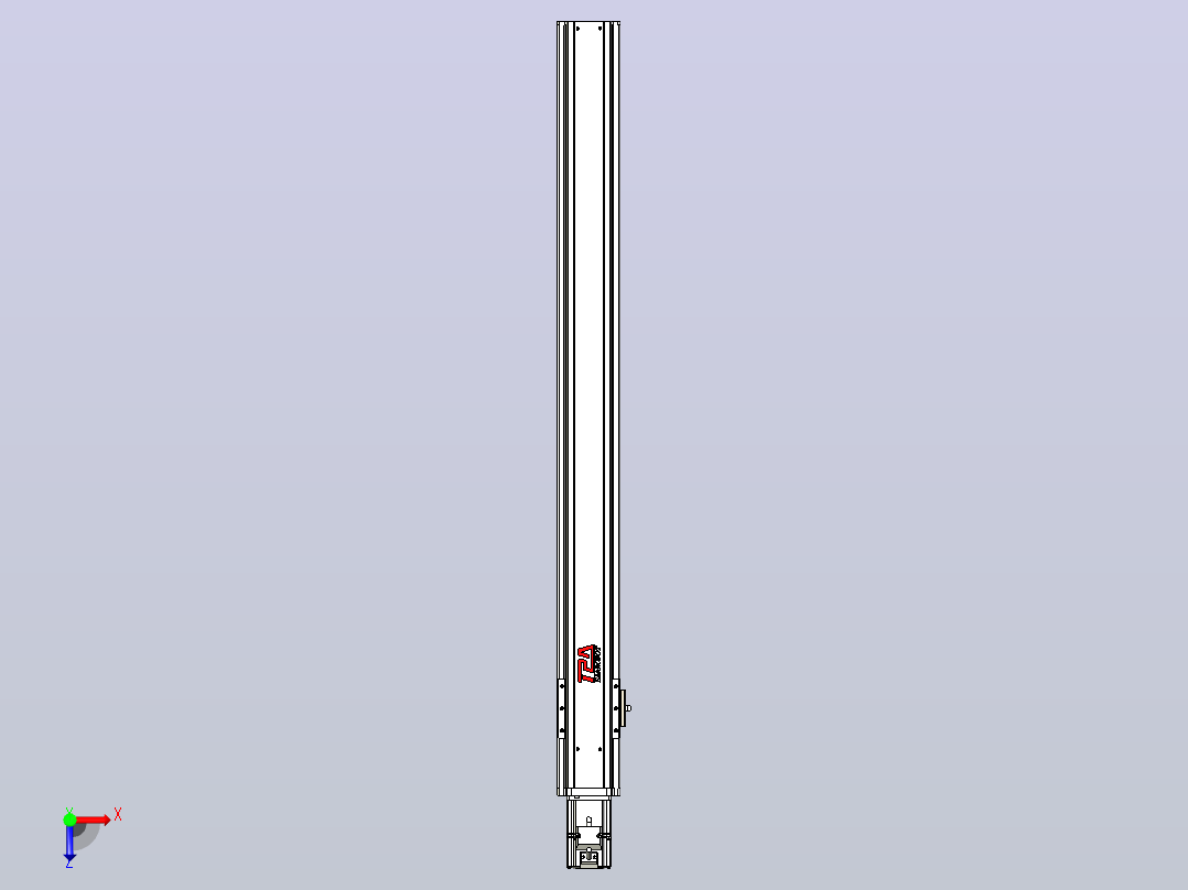 日规模组半封闭丝杆TPA-HNR-85S-1610C-L850-M-C-P20-N3俯视图