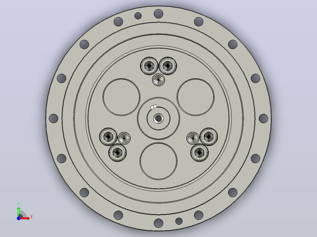 RV减速器常规产品外形图ZD-220BX-  -RVE-B-B-22X38Key6L130-3001前视图