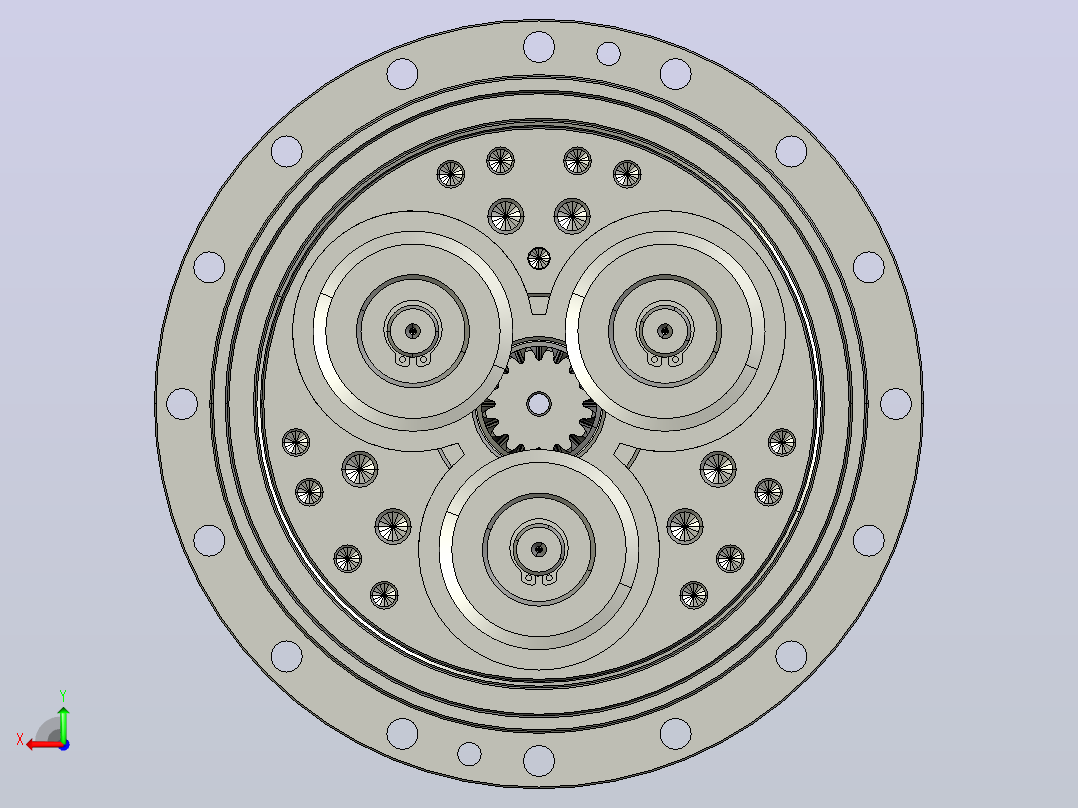 RV减速器常规产品外形图ZD-220BX-  -RVE-B-B-22X38Key6L130-3001后视图