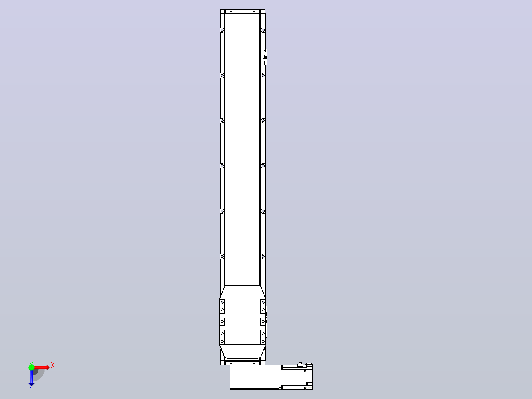 机器人皮带驱动直线轴TPA-GCB-150-P80-L850-DL-M75-N3俯视图