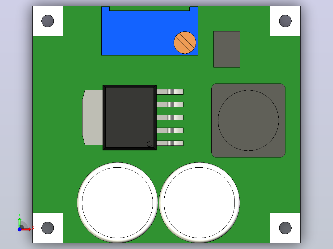 DC-DC 7015 60伏方形PCB前视图
