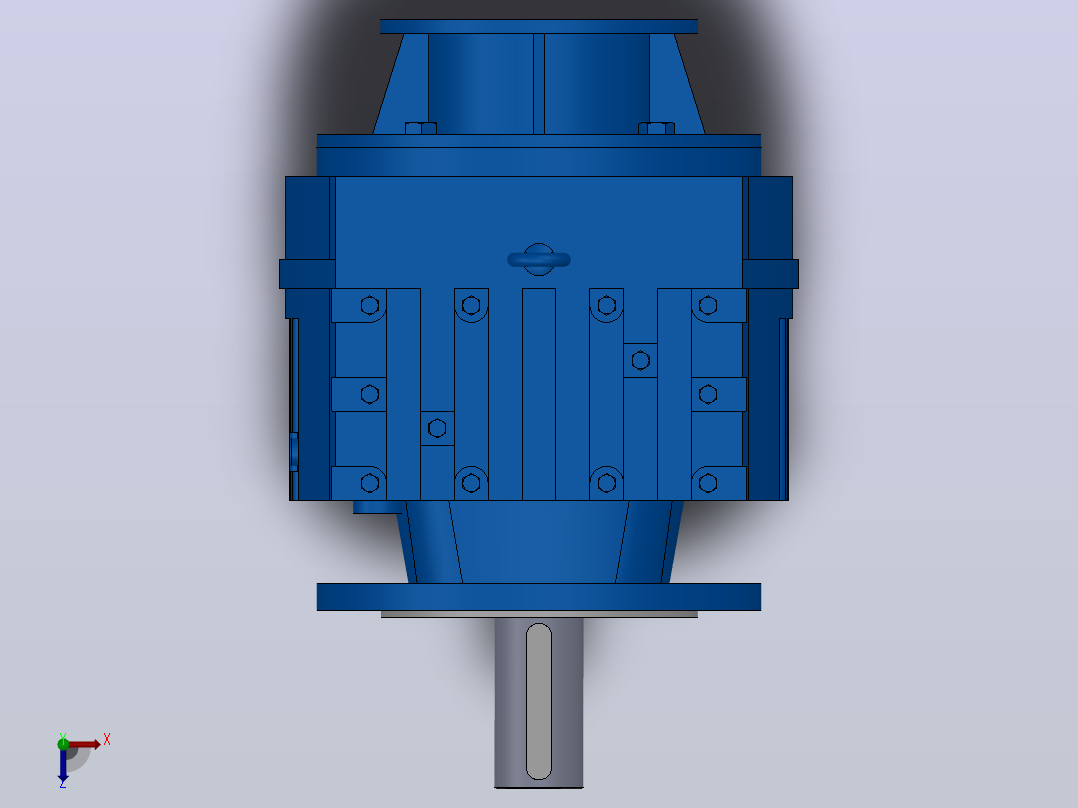 RF107ZP斜齿轮减速机RF107-8.07-M1-P112-Φ350俯视图