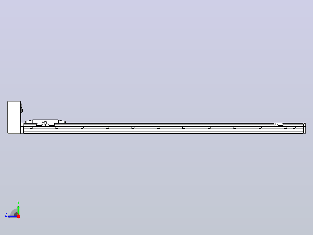 机器人皮带驱动直线轴TPA-GCB-150-P80-L1350-RU-M75-N3右视图
