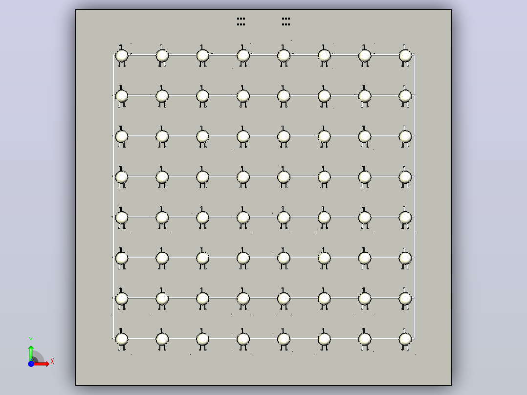 8x8x8 RGB LED 立方体前视图